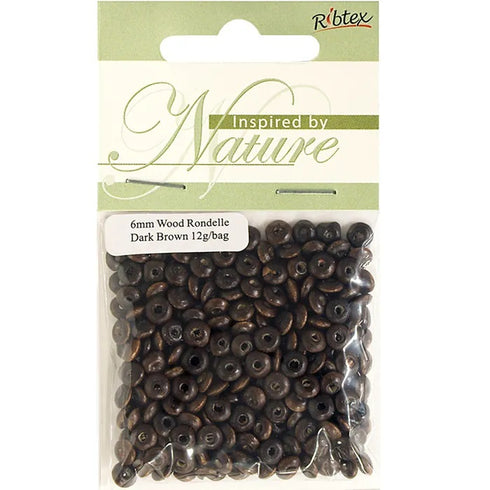 6mm Rondelle Wooden Beads